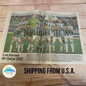 Clarin Newspaper special edition MESSI and ARGENTINA champion World Cup 2022 NEW